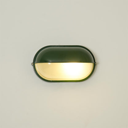Industriële buitenmuurlamp met geribbeld glas