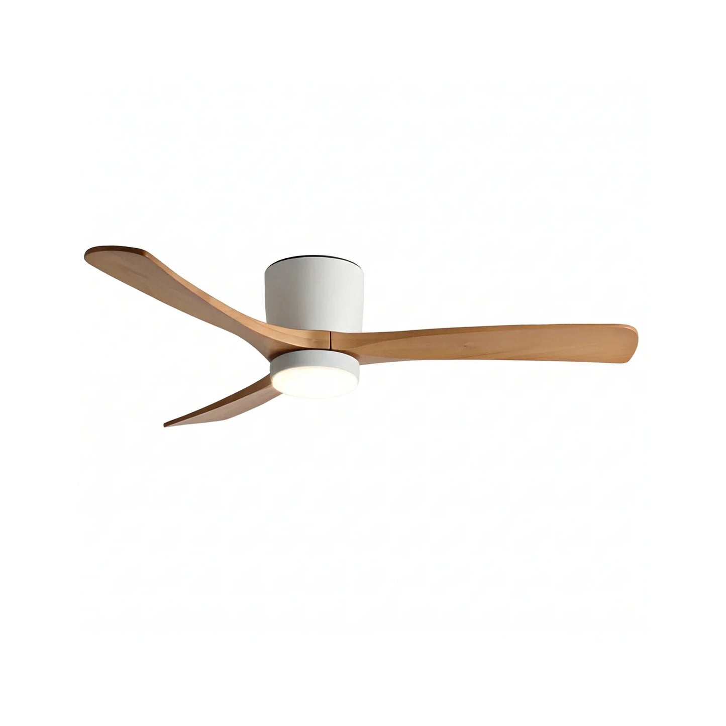 Moderne houten propeller plafondventilator met licht