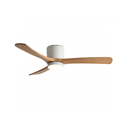 Moderne houten propeller plafondventilator met licht