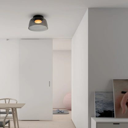 Vintage glazen ontwerpersplafondlamp