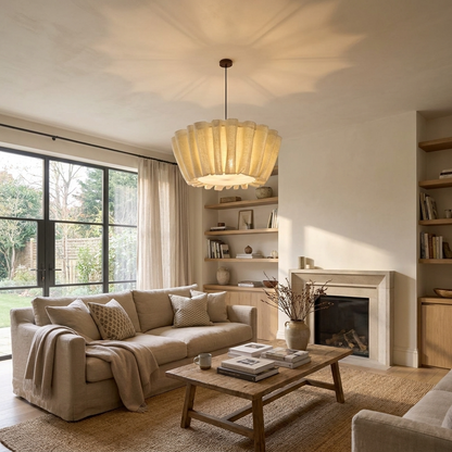 Handgemaakte hanglamp van Scandinavische stof