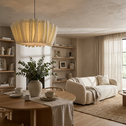 Handgemaakte hanglamp van Scandinavische stof