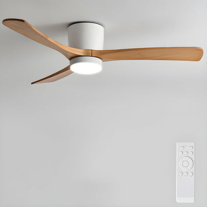 Moderne houten LED plafondventilator met licht