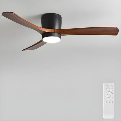 Moderne houten LED plafondventilator met licht