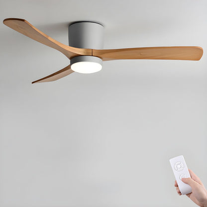 Moderne houten LED plafondventilator met licht