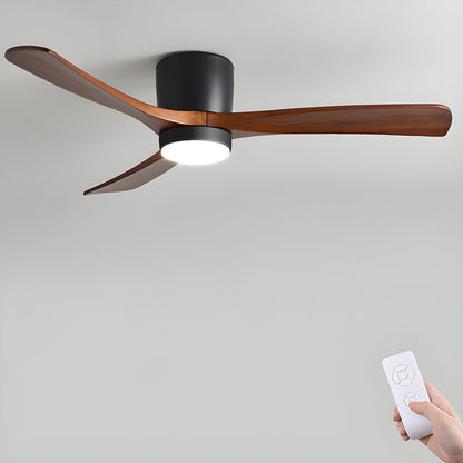 Moderne houten LED plafondventilator met licht