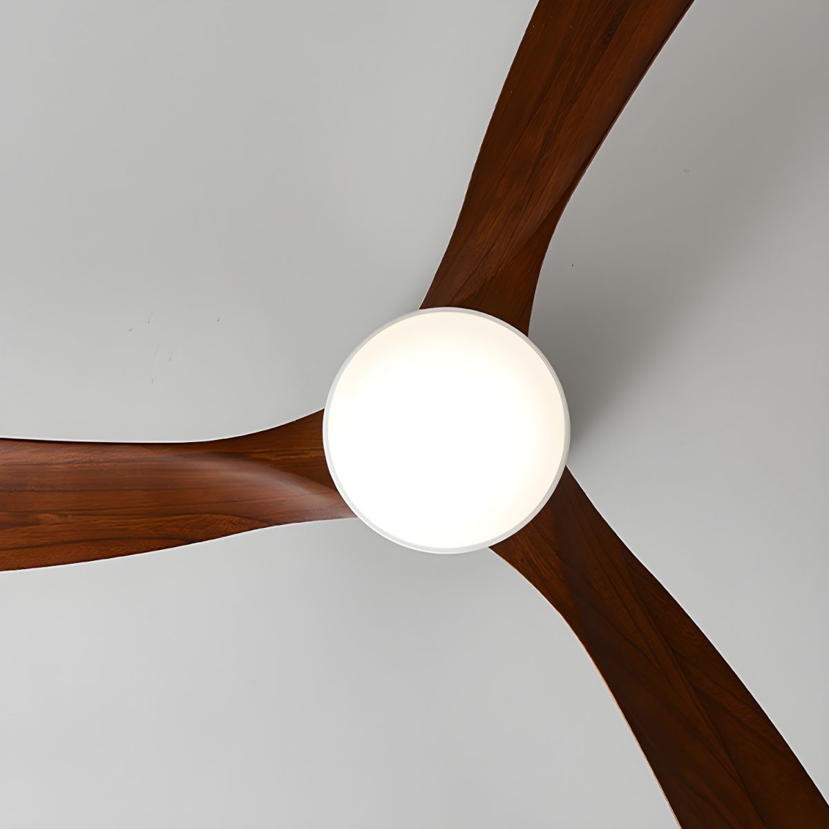 Moderne houten LED plafondventilator met licht