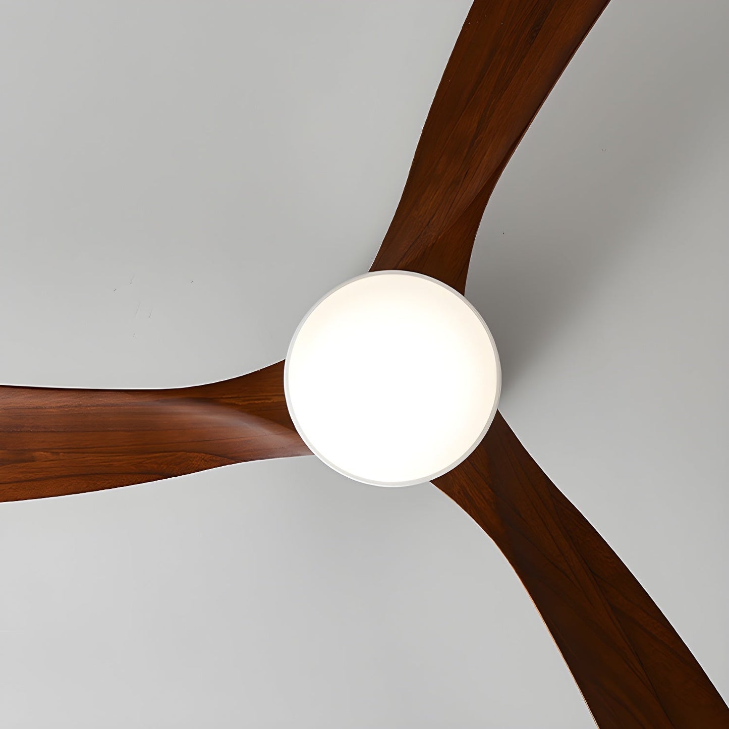 Moderne houten LED plafondventilator met licht