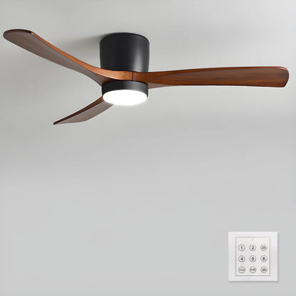 Moderne houten LED plafondventilator met licht