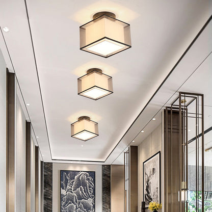 Oud stoffen plafondlamp