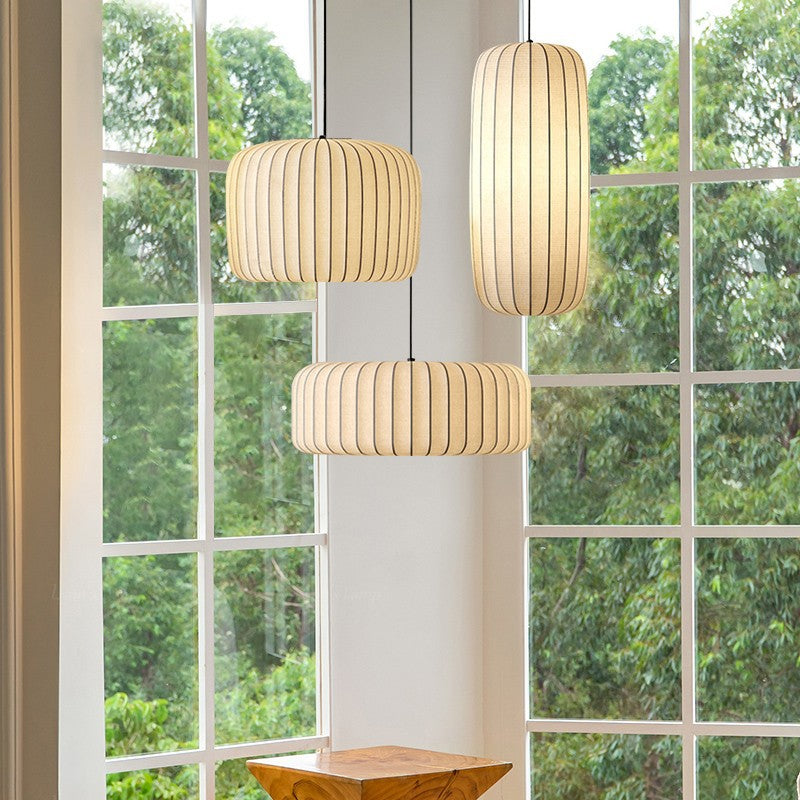Elegante moderne zijden hanglamp