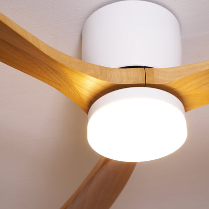 Moderne houten LED plafondventilator met licht