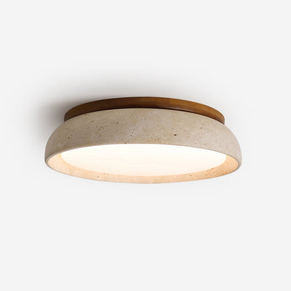 Moderne travertijnen led-plafondlamp