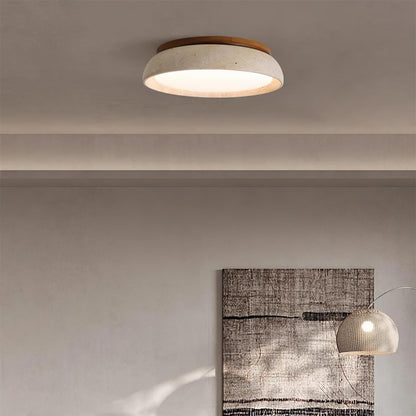 Moderne travertijnen led-plafondlamp