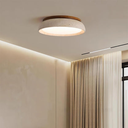 Moderne travertijnen led-plafondlamp
