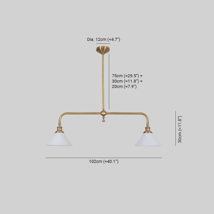 Vintage dubbele hanglamp