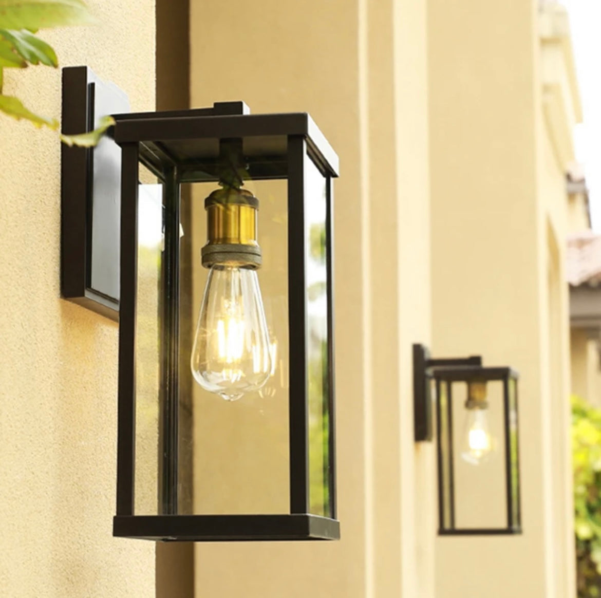 Rechthoekige buitenlantaarn wandlamp