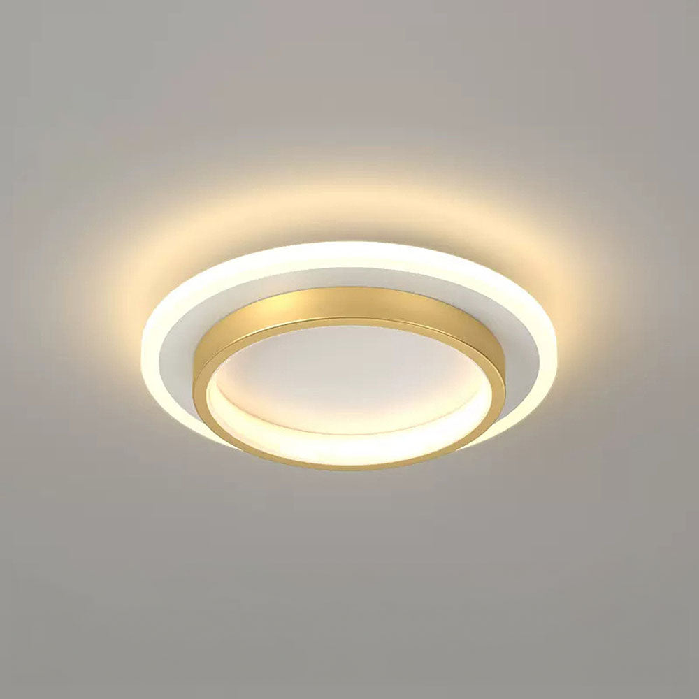 Ronde metalen en acryl plafondlamp