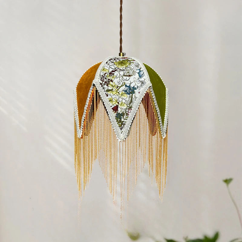 Oud stoffen hanglamp