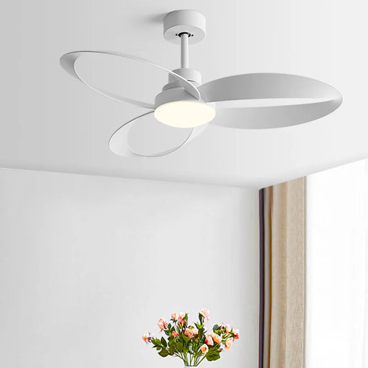 Moderne LED-plafondventilator met houten bladen