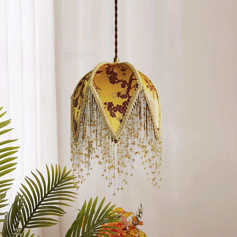 Oud stoffen hanglamp