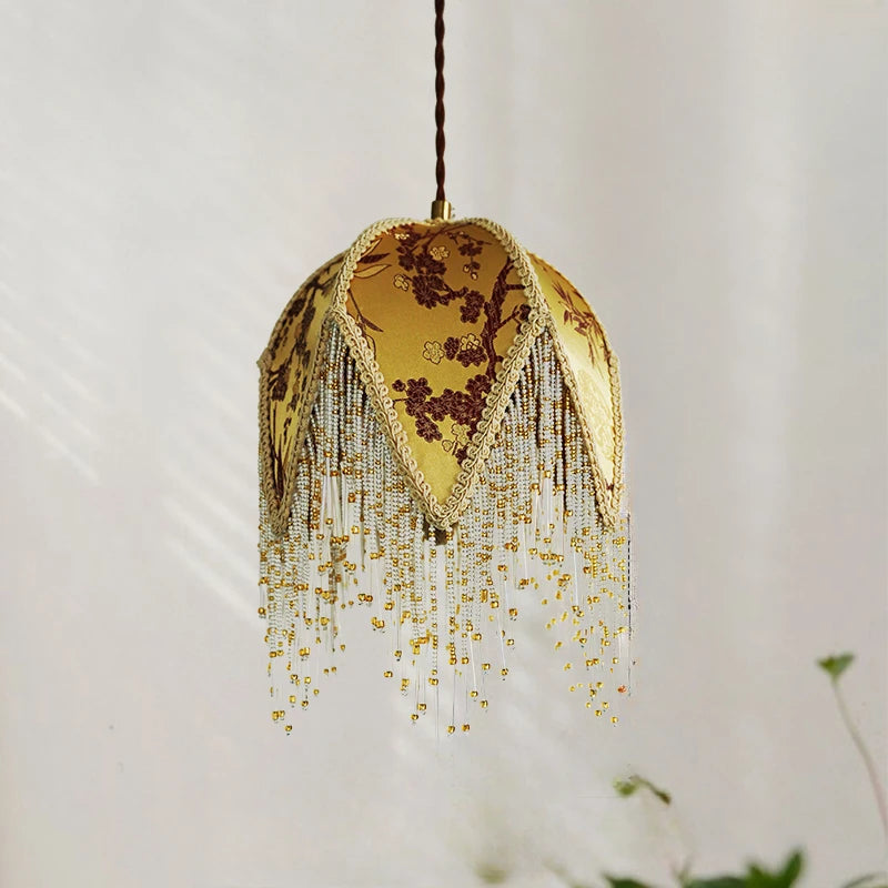 Oud stoffen hanglamp