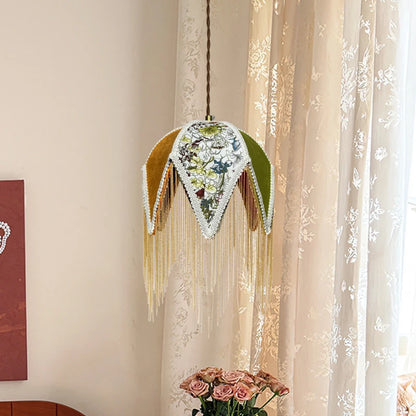 Oud stoffen hanglamp