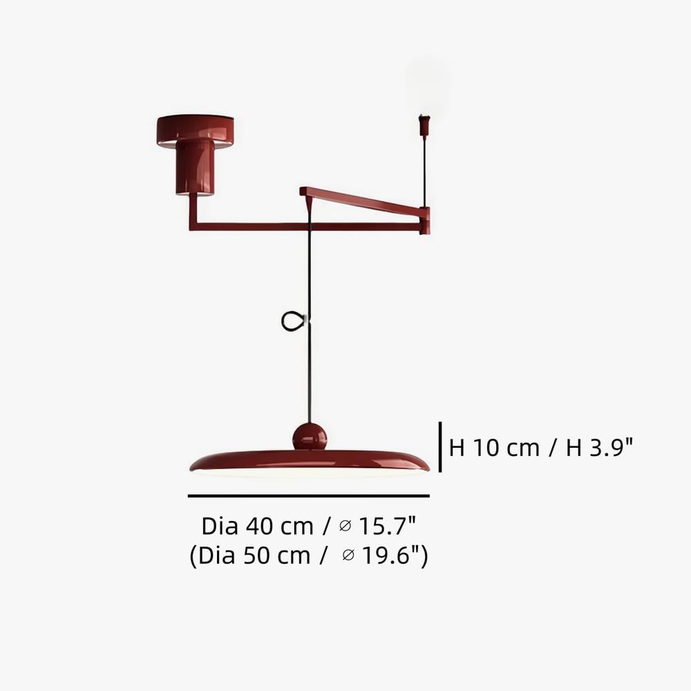 Moderne hanglamp met draaibare arm