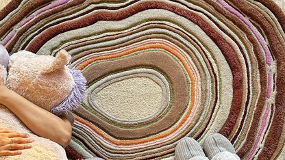 Wollen vloerkleed met textuur van Nieuw-Zeelandse wol