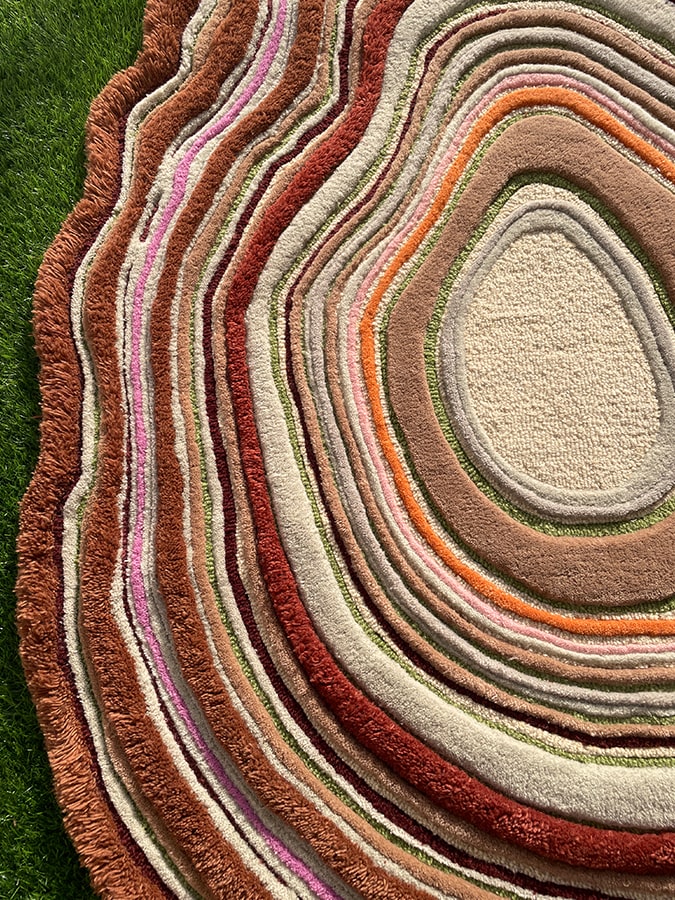 Wollen vloerkleed met textuur van Nieuw-Zeelandse wol