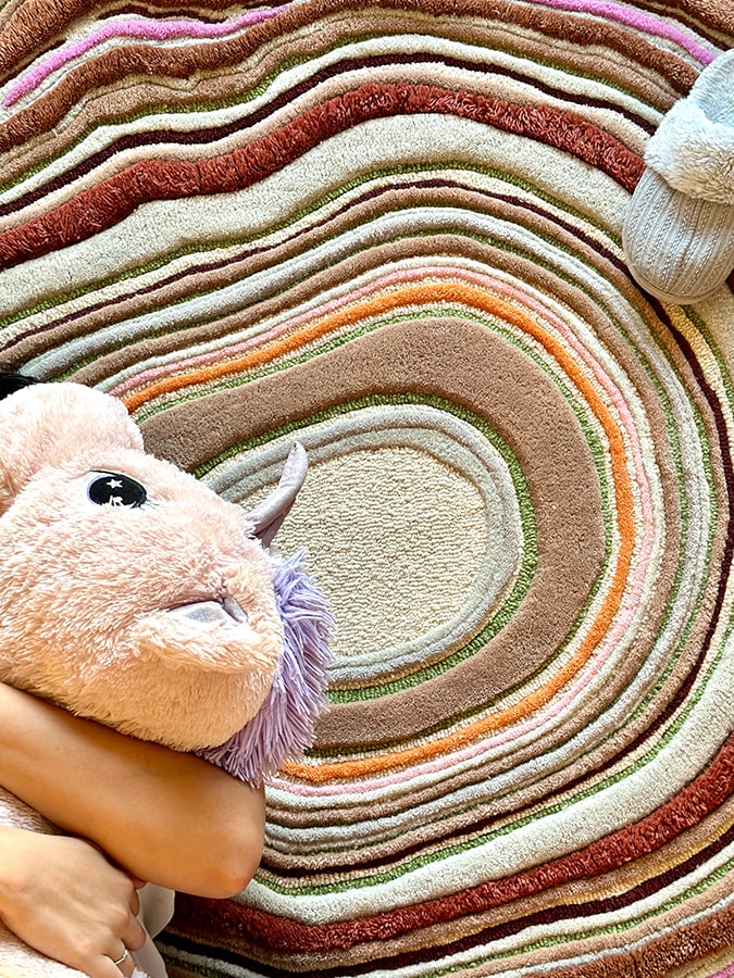 Wollen vloerkleed met textuur van Nieuw-Zeelandse wol