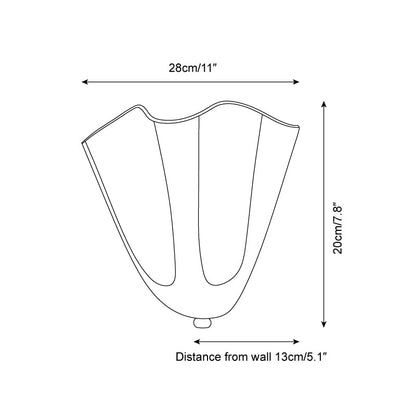 Bloemblad glazen wandlamp