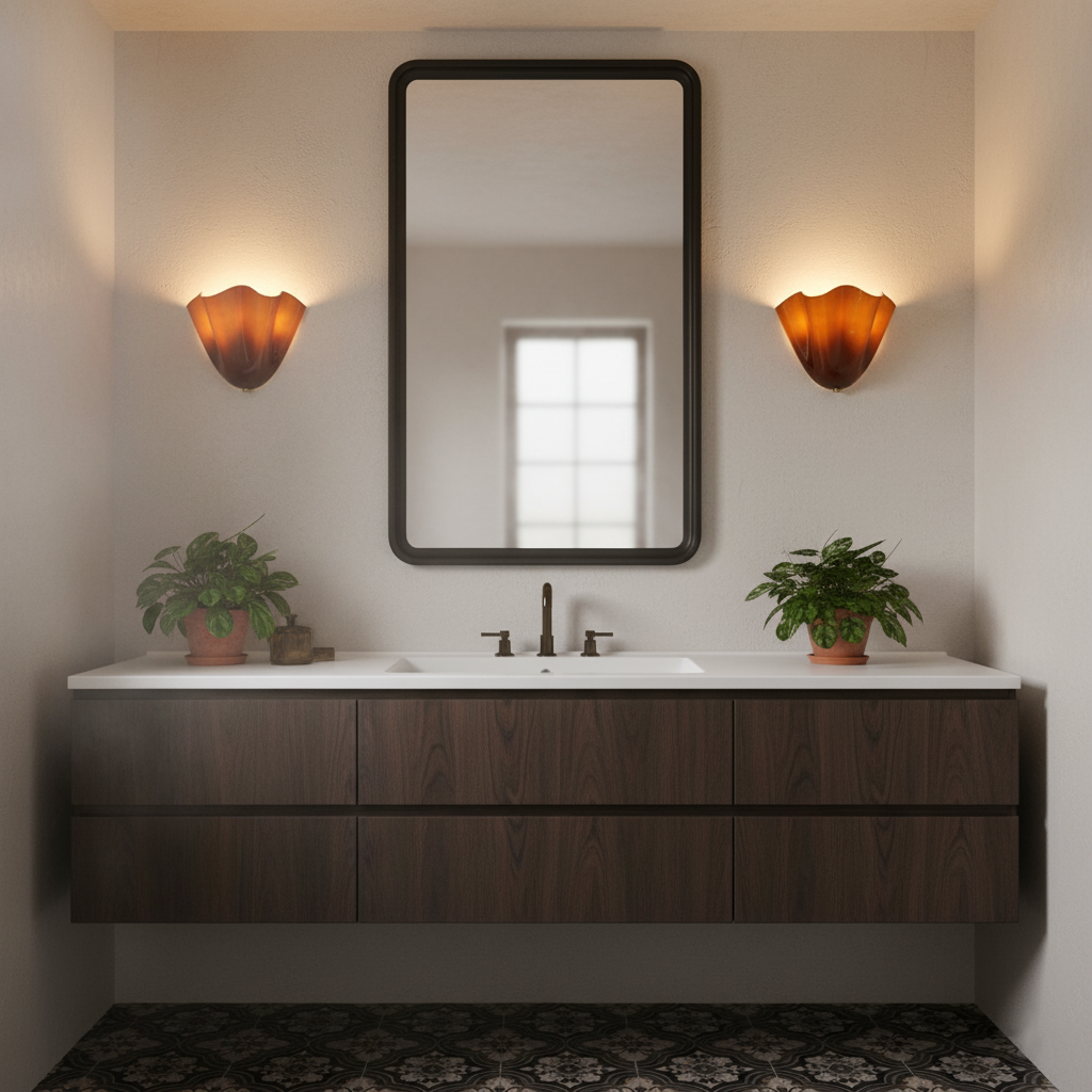 Bloemblad glazen wandlamp