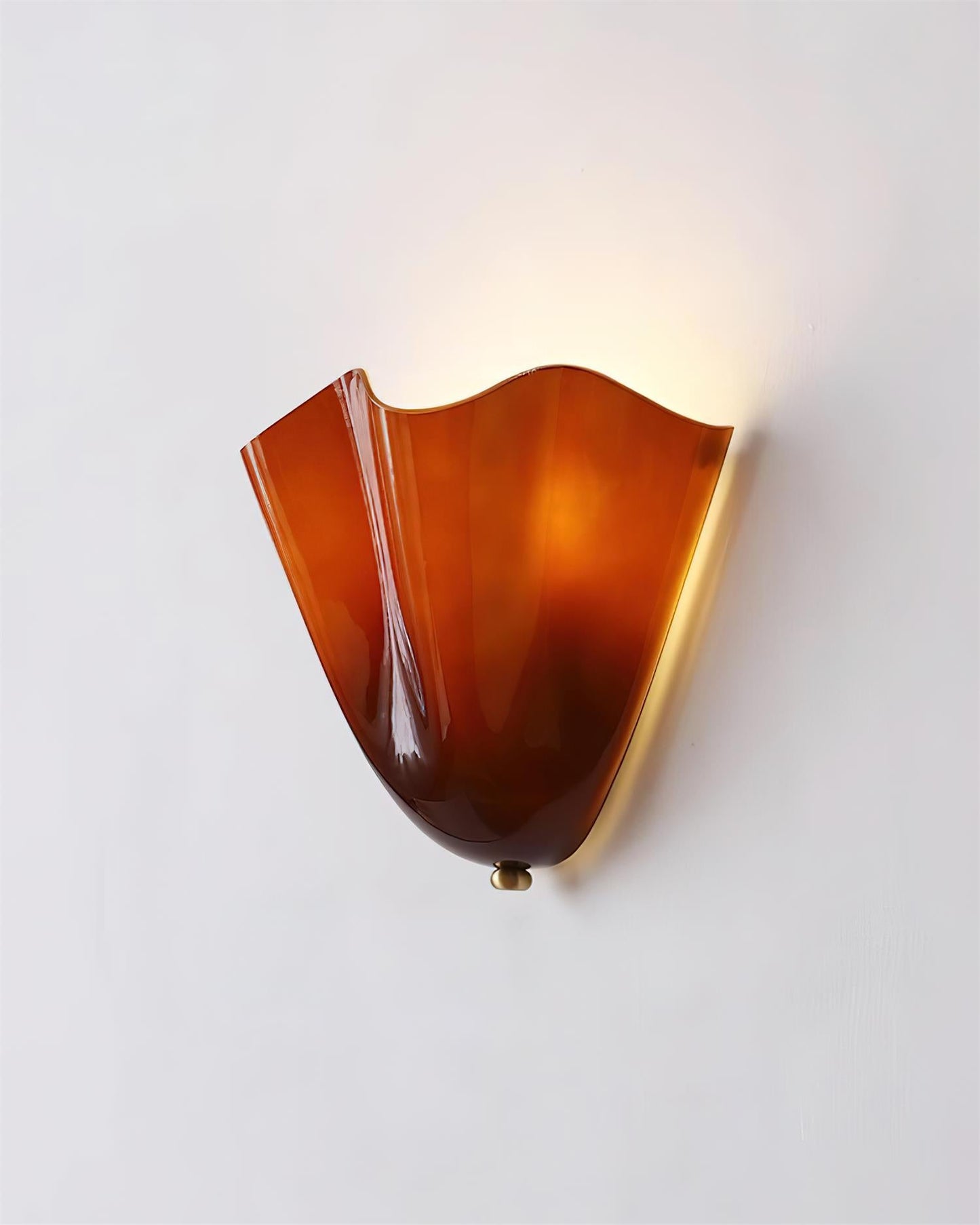 Bloemblad glazen wandlamp