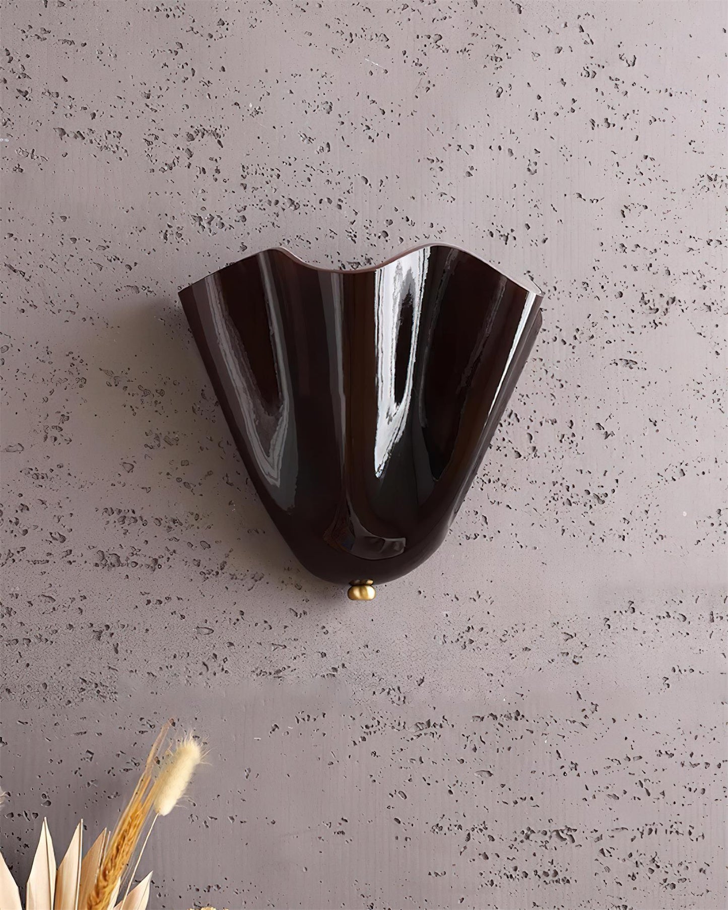 Bloemblad glazen wandlamp