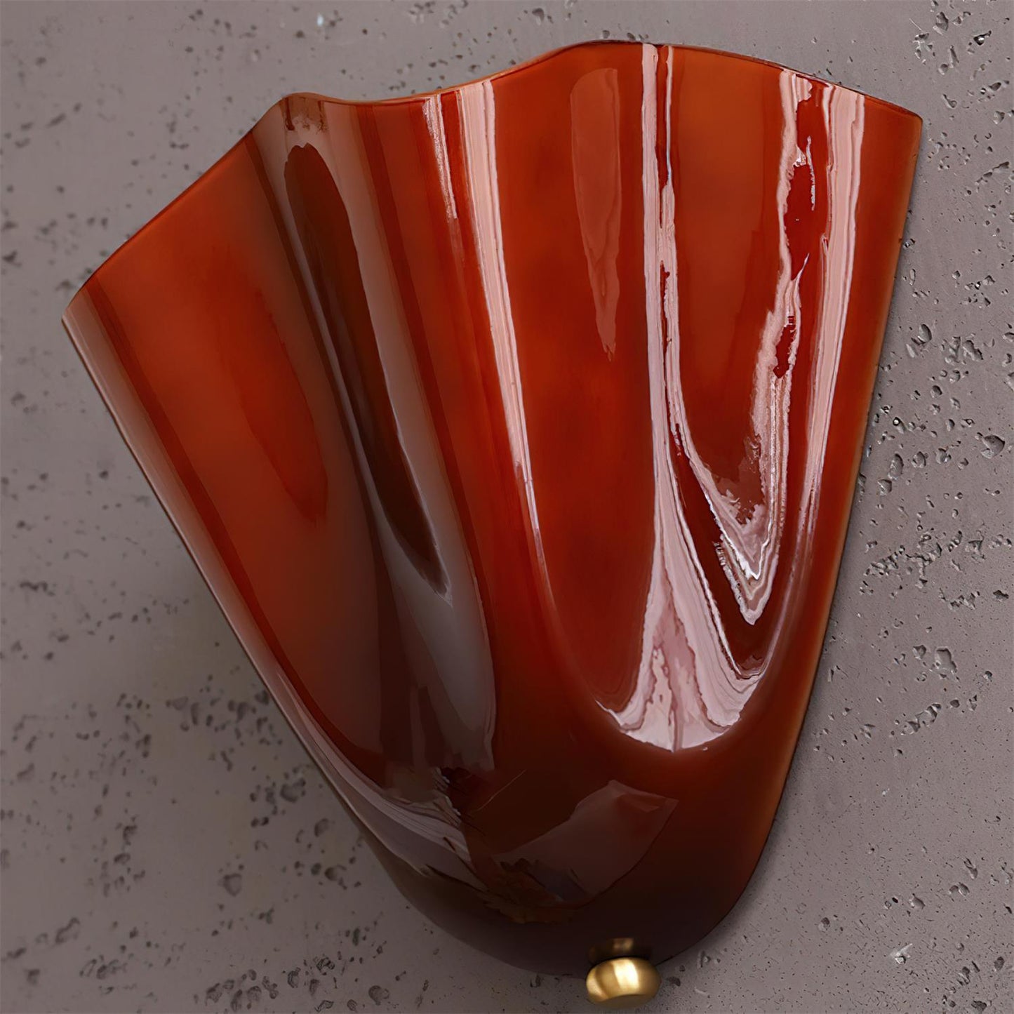 Bloemblad glazen wandlamp