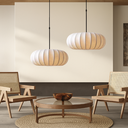 Elegante zijden hanglampen