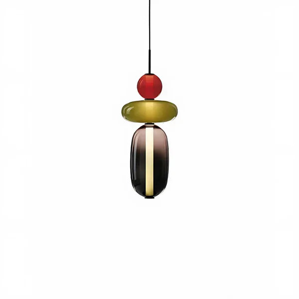 Noordse kleurrijke glazen hanglamp