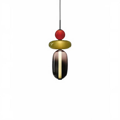 Noordse kleurrijke glazen hanglamp