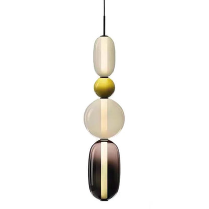 Noordse kleurrijke glazen hanglamp