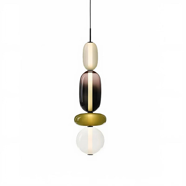 Noordse kleurrijke glazen hanglamp