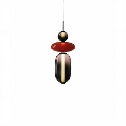 Noordse kleurrijke glazen hanglamp