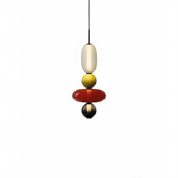 Noordse kleurrijke glazen hanglamp