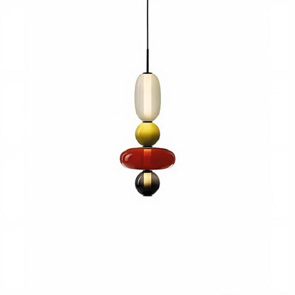 Noordse kleurrijke glazen hanglamp