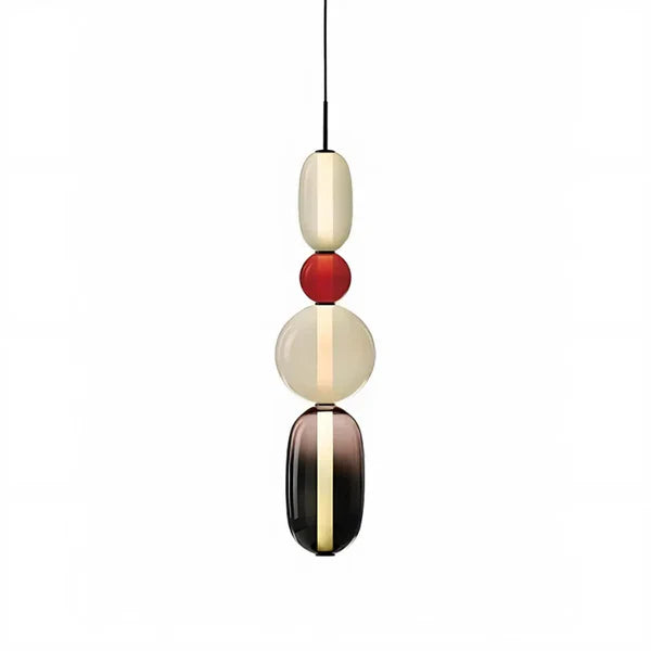 Noordse kleurrijke glazen hanglamp