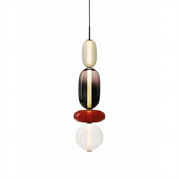 Noordse kleurrijke glazen hanglamp
