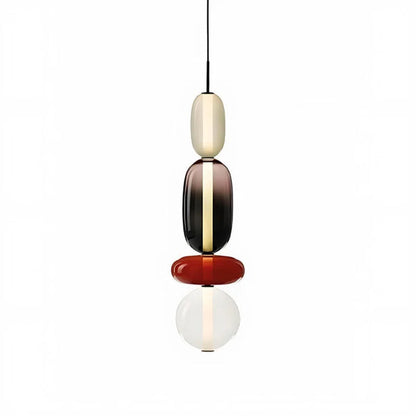 Noordse kleurrijke glazen hanglamp