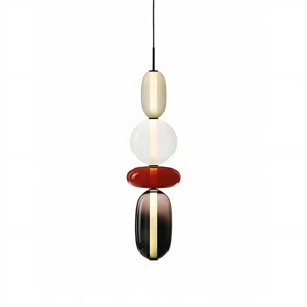 Noordse kleurrijke glazen hanglamp