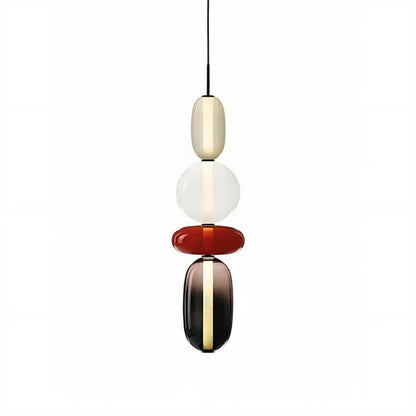 Noordse kleurrijke glazen hanglamp