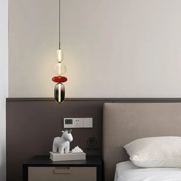 Noordse kleurrijke glazen hanglamp